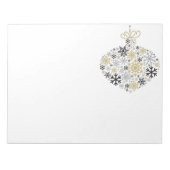 Merry KerstWinter Snowflake Pattern Notitieblok (Voorkant)