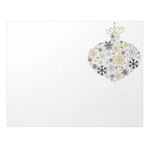 Merry KerstWinter Snowflake Pattern Notitieblok