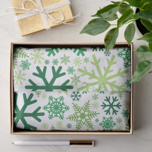 Merry KerstWinter Snowflake Pattern Tissuepapier (Geschenk)