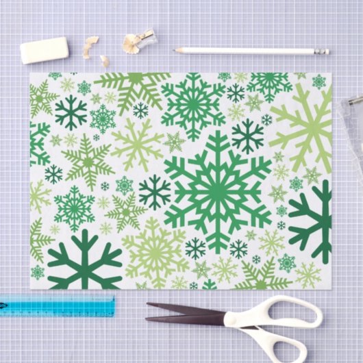 Merry KerstWinter Snowflake Pattern Tissuepapier (Craft)