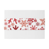 Merry KerstWinter Snowflake Pattern Uitnodigingen Wikkel (Achterkant Voorbeeld)
