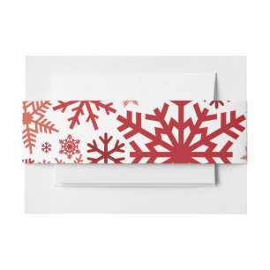 Merry KerstWinter Snowflake Pattern Uitnodigingen Wikkel