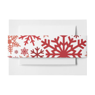 Merry KerstWinter Snowflake Pattern Uitnodigingen Wikkel