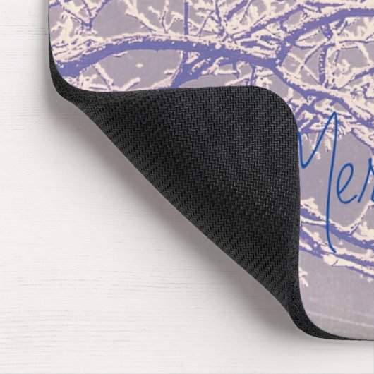 Merry KerstWinter Tree Branches Muismat (Hoek)