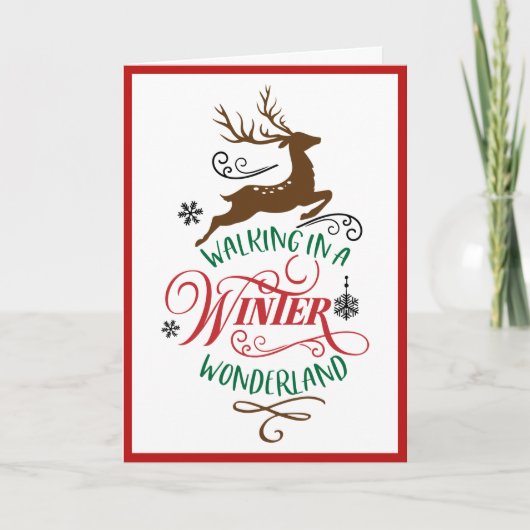 Merry Kerstwinter Wonderland Voeg handtekening toe Feestdagen Kaart (Voorkant)