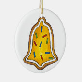 Merry KerstYellow Bell Holiday Sugar Cookie Keramisch Ornament (Rechts)