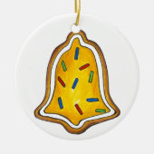 Merry KerstYellow Bell Holiday Sugar Cookie Keramisch Ornament (Voorkant)