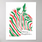 Merry KerstZebra Print (Voorkant)