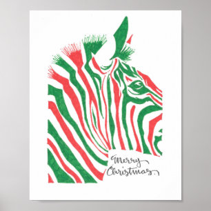 Merry KerstZebra Print