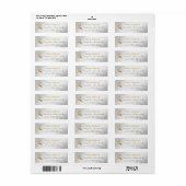 Merry Kerstzilver Golden Reindeer Adres Etiket (Full Sheet)