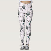 Merry Kerstzilver Ornament Ball Tree-lampjes Leggings (Voorkant)