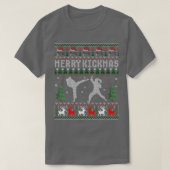 Merry Kickmas aekwondo Funny Kerstmis Ugly Sweate T-shirt (Design voorkant)