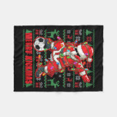 Merry Kickmas Christmas Voetbal Ugly Youth Swe Fleece Deken (Voorkant (Horizontaal))