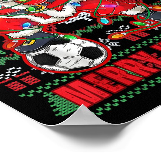 Merry Kickmas Christmas Voetbal Ugly Youth Swe Poster (Hoek)