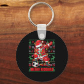 Merry Kickmas Christmas Voetbal Ugly Youth Swe Sleutelhanger (Voorkant)