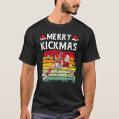Merry Kickmas Football Player Kerstmis de T-shirt (Voorkant)