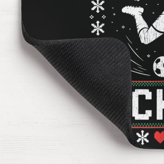 Merry Kickmas Funny Christmas Soccer Xmas  Muismat (Hoek)