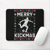 Merry Kickmas Funny Christmas Soccer Xmas  Muismat (Met muis)