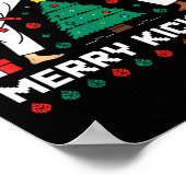Merry Kickmas Funny Karate Jiu Jitsu Ugly Christma Poster (Hoek)