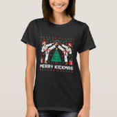 Merry Kickmas Funny Karate Jiu Jitsu Ugly Christma T-shirt (Voorkant)