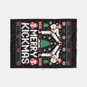 Merry Kickmas Karate Jiu Jitsu Ugly Christmas Desi Fleece Deken (Voorkant (Horizontaal))