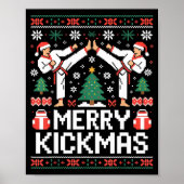 Merry Kickmas Karate Jiu Jitsu Ugly Christmas Desi Poster (Voorkant)