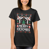 Merry Kickmas Karate Jiu Jitsu Ugly Christmas Desi T-shirt (Voorkant)