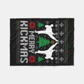 Merry Kickmas Karate Jiu Jitsu Ugly Christmas Xmas Fleece Deken (Voorkant (Horizontaal))