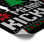 Merry Kickmas Karate Jiu Jitsu Ugly Christmas Xmas Poster (Hoek)