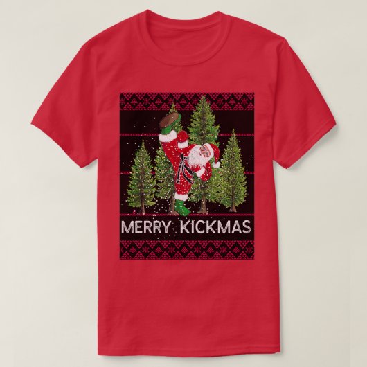Merry Kickmas Santa 1 T-shirt (Design voorkant)