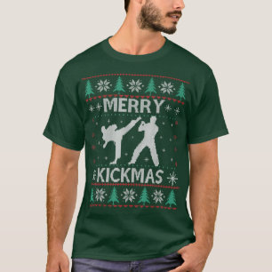 Merry Kickmas Taekwondo Christmas Ugly Sweater Xma T-shirt