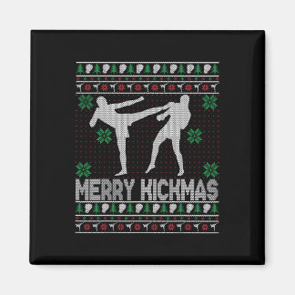 Merry Kickmas Taekwondo Funny Christmas Kickboxing Magneet