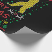 Merry Kickmas Ugly Kerstmis Karate Jiu Jitsu Cadeaupapier (Hoek)