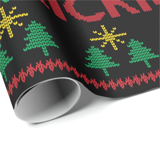 Merry Kickmas Ugly Kerstmis Karate Jiu Jitsu Cadeaupapier (Rol Hoek)