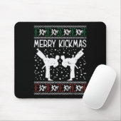 Merry Kickmas Ugly Kerstmis Karate Jiu Jitsu Mart Muismat (Met muis)