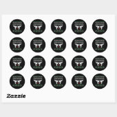 Merry Kickmas Ugly Kerstmis Karate Jiu Jitsu Mart Ronde Sticker (Vel)