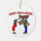Merry Kiss A Moose Keramisch Ornament (Links)