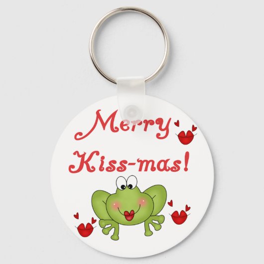 Merry Kiss-Mas Tshirts en Gifts Sleutelhanger (Voorkant)