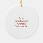 Merry Kiss Moose Keramisch Ornament (Achterkant)