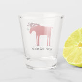 Merry Kiss Moose Kerstmis Shot Glas (Achterkant)