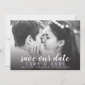 Merry Kisses en Warm wenst de heer Mrs. Save the D Save The Date (Achterkant)