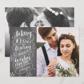 Merry Kisses en Warm wenst de heer Mrs. Save the D Save The Date (Voorkant / Achterkant)