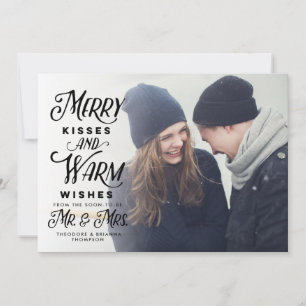 Merry Kisses en Warm wil de heer Holiday Feestdagenkaart