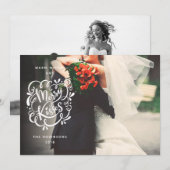 Merry Kisses Typography Kerstmis Full Bleed Photo Feestdagenkaart (Voorkant / Achterkant)