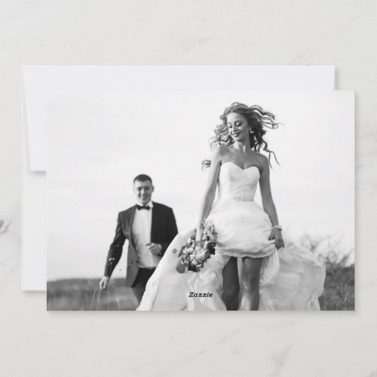 Merry Kisses Typography Kerstmis Full Bleed Photo Feestdagenkaart (Achterkant)