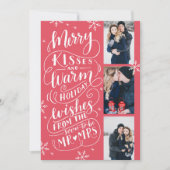 Merry Kisses Warm bewaart Datum 3 Rood Save The Date (Voorkant)