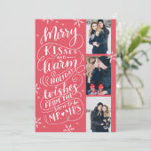 Merry Kisses Warm bewaart Datum 3 Rood Save The Date (Staand voorkant)