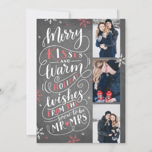 Merry Kisses Warm bewaart Datum 3 Rood Save The Date (Voorkant)