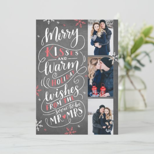 Merry Kisses Warm bewaart Datum 3 Rood Save The Date (Staand voorkant)