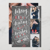 Merry Kisses Warm bewaart Datum 3 Rood Save The Date (Voorkant / Achterkant)